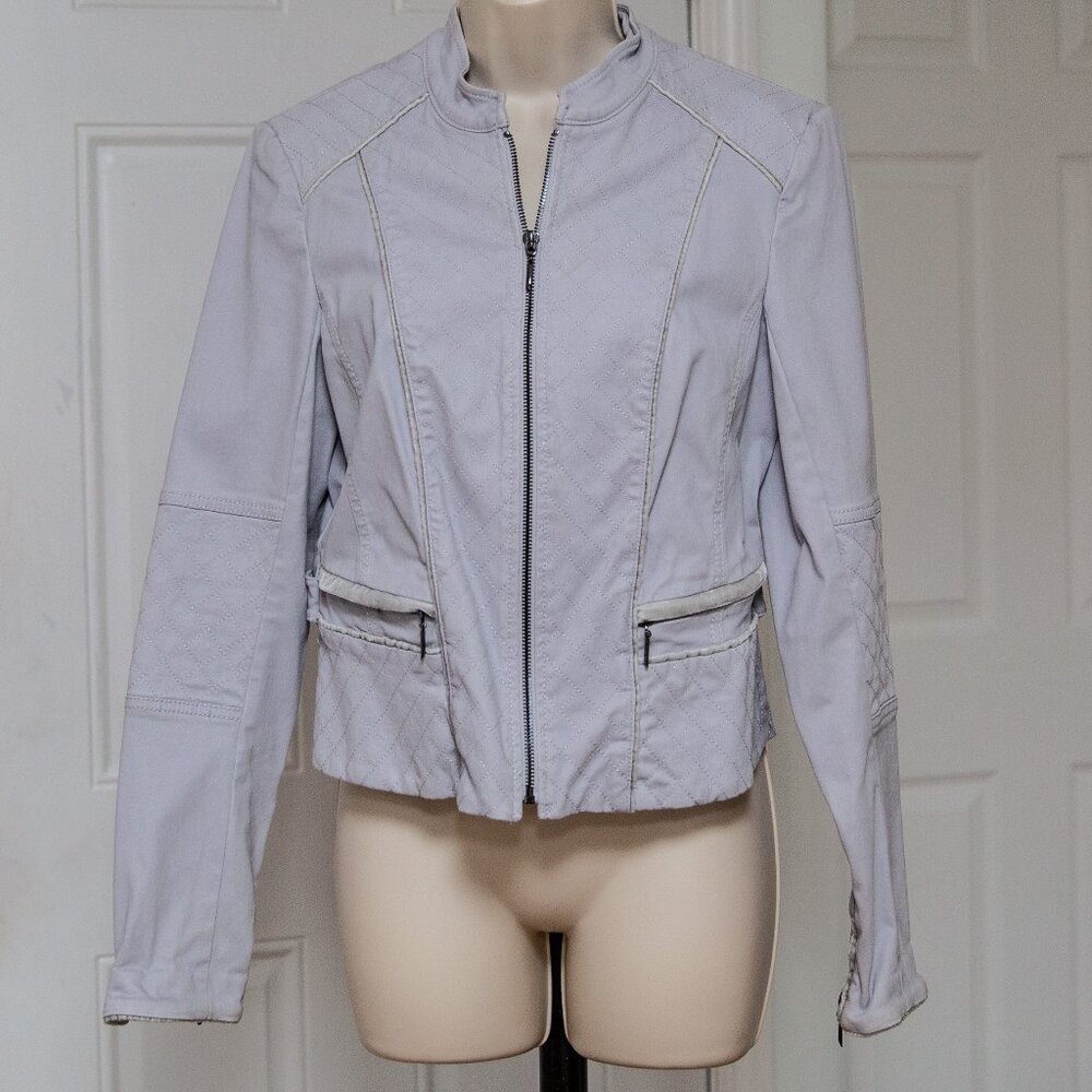 Lavender Gray Moto Jacket